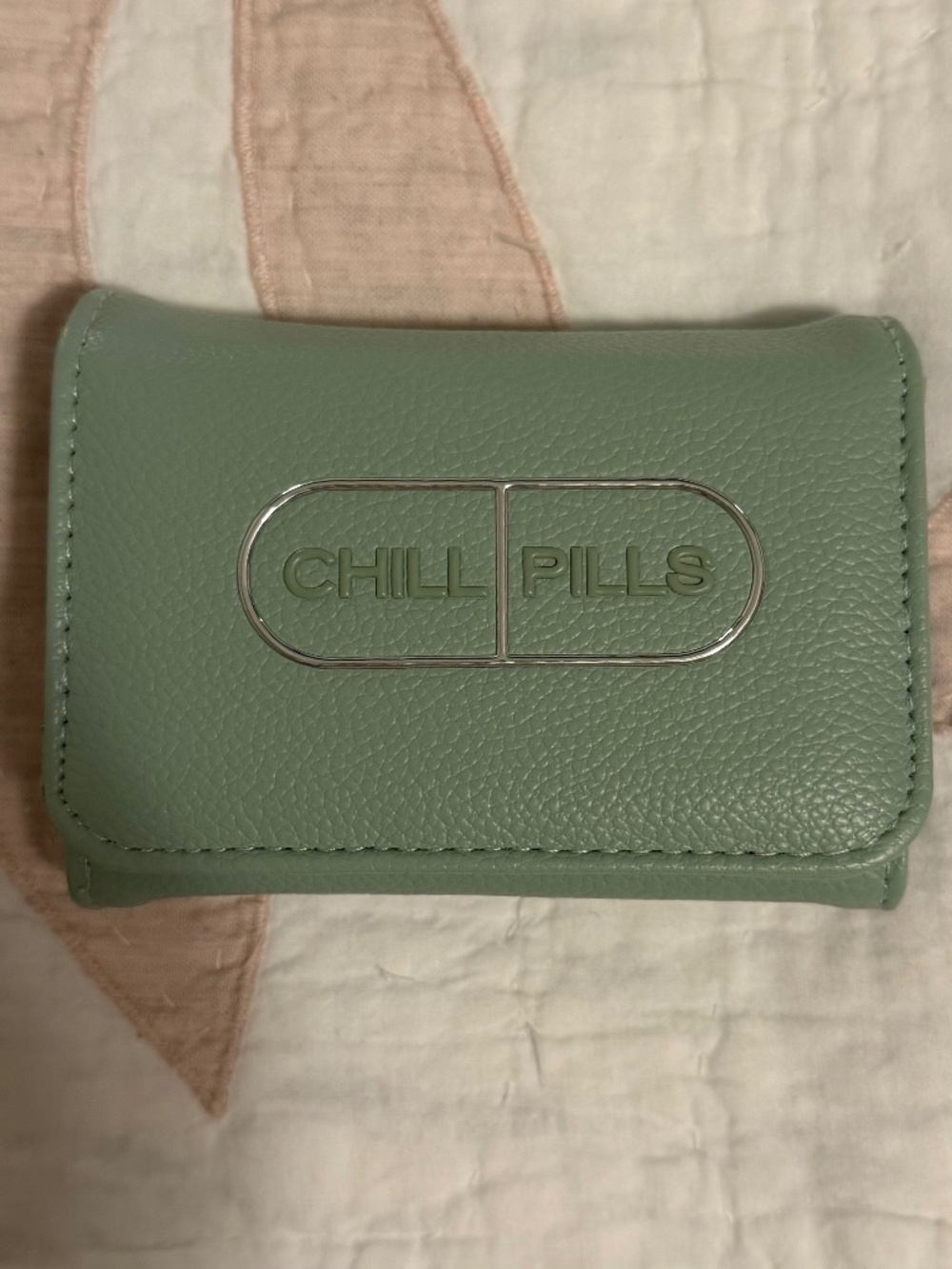 NWT - Miamica "Chill Pills" Travel Pill Case & Organizer - Sage Green
